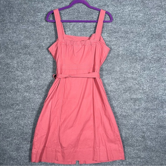 Gap Women’s 14 Pink Apron Dress Linen Cotton Teacher 90s Y2K - Picture 4 of 16